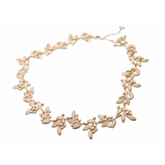 Christian Dior Necklace Leaf CD Gold - Picture 1 of 8